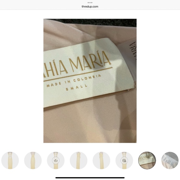 Bahia Maria Maia Maxi Dress Buttercream Small NWT - Picture 7 of 11